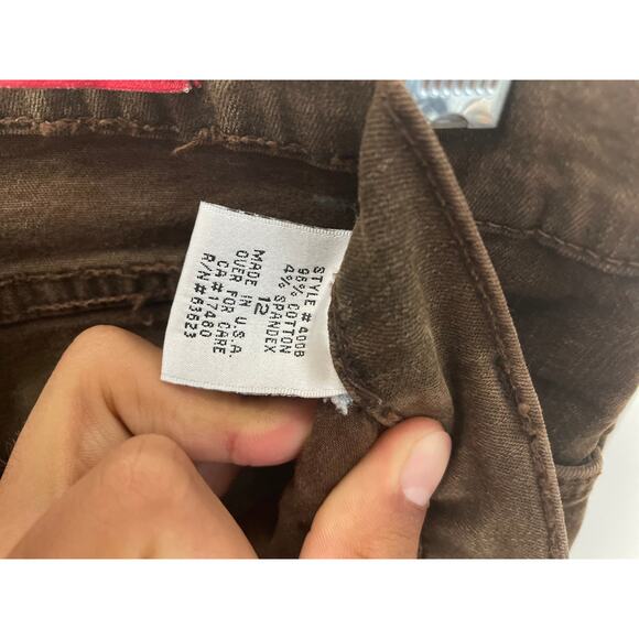 Women’s NYDJ Mom Jeans Brown Tummy Tuck Straight Loose Fit Size 12 - Picture 3 of 7